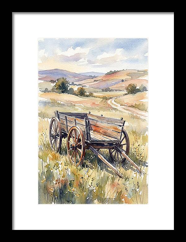 Wagon In Serene Landscape
