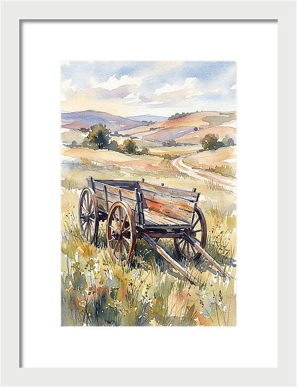Wagon In Serene Landscape