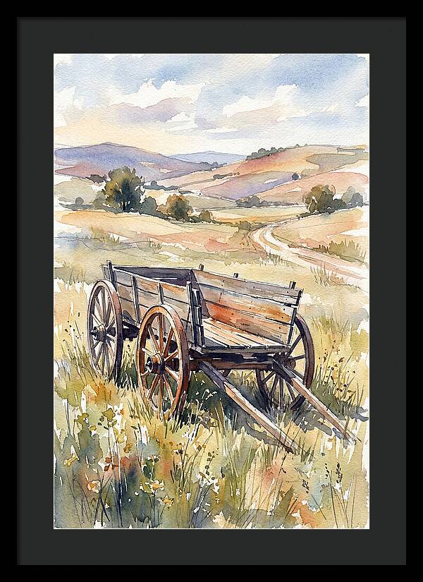 Wagon In Serene Landscape
