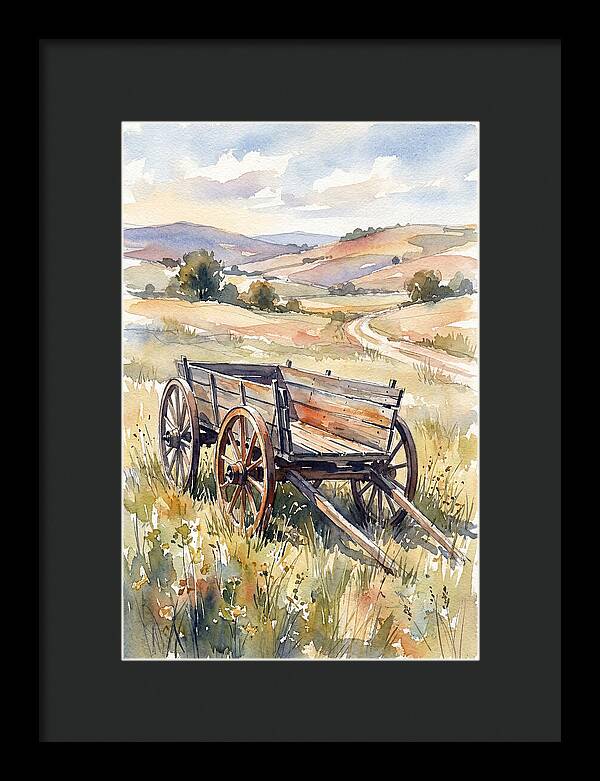 Wagon In Serene Landscape