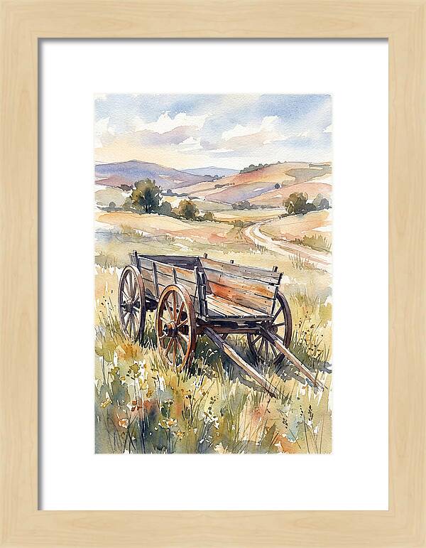 Wagon In Serene Landscape