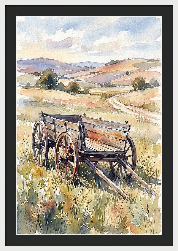 Wagon In Serene Landscape