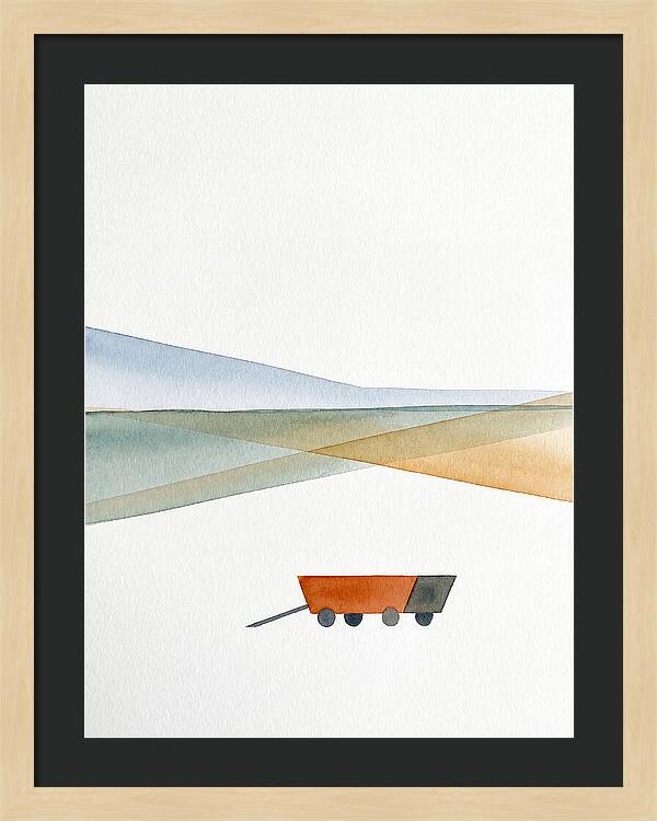 Wagon In Tranquil Landscape