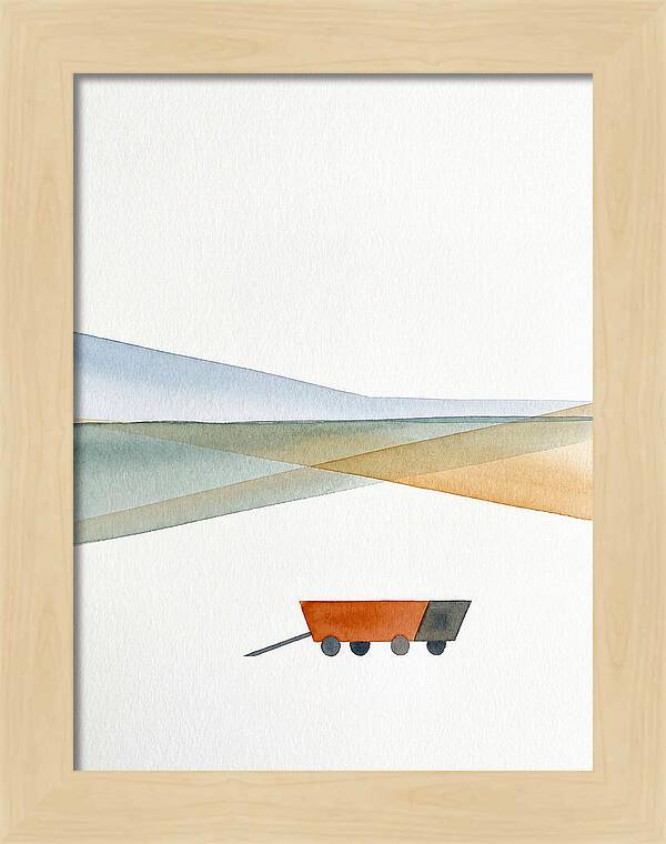 Wagon In Tranquil Landscape