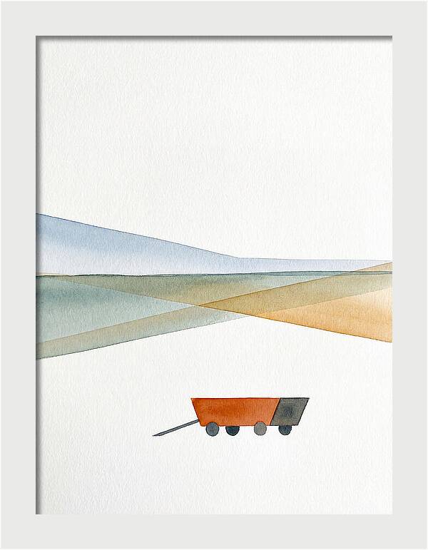 Wagon In Tranquil Landscape