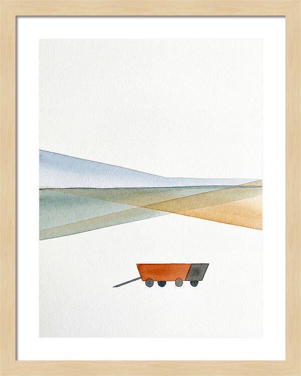 Wagon In Tranquil Landscape