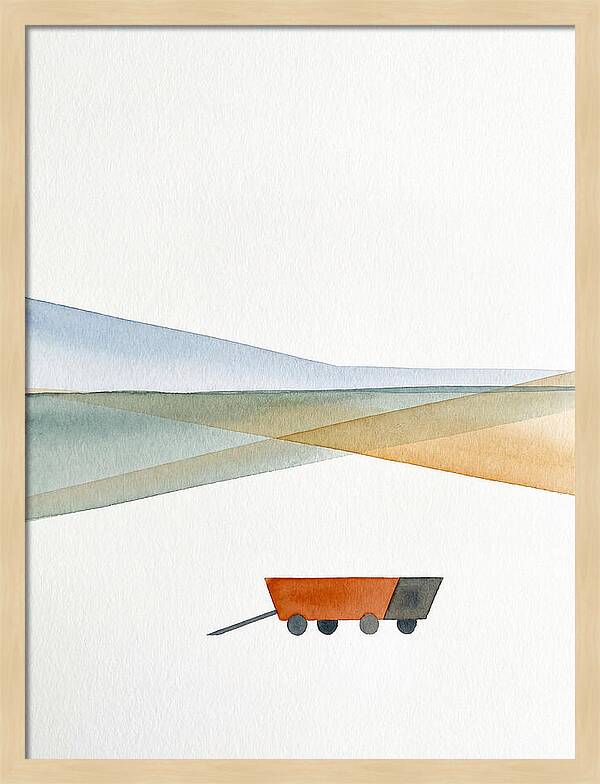 Wagon In Tranquil Landscape