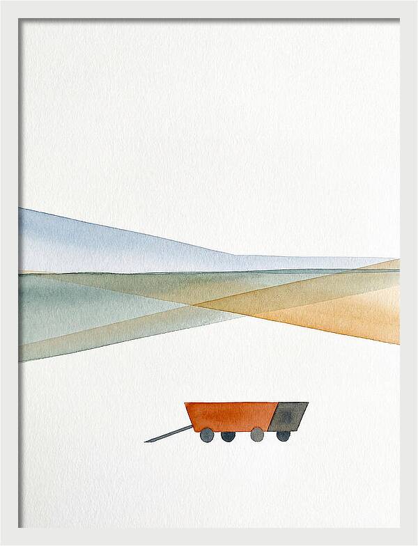 Wagon In Tranquil Landscape