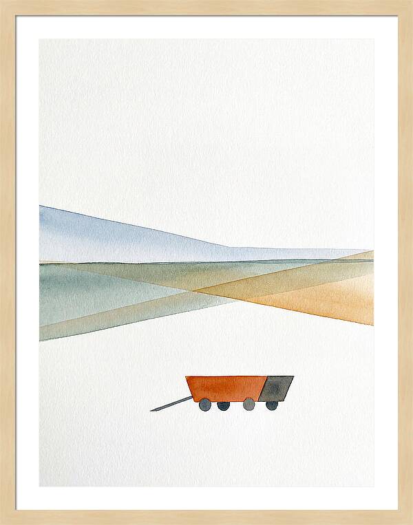 Wagon In Tranquil Landscape