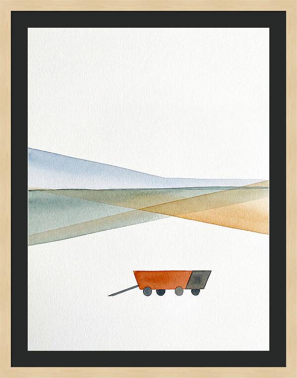 Wagon In Tranquil Landscape