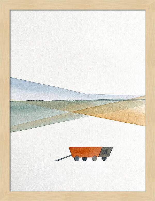 Wagon In Tranquil Landscape