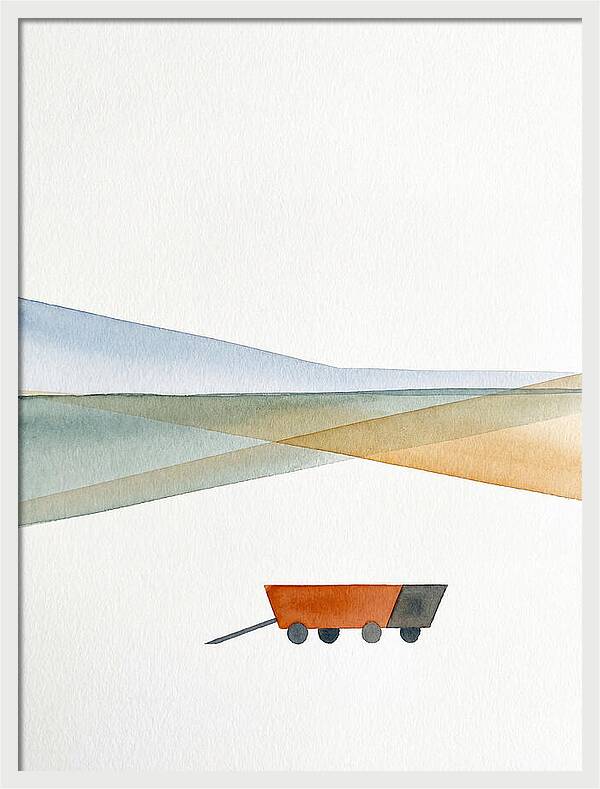 Wagon In Tranquil Landscape