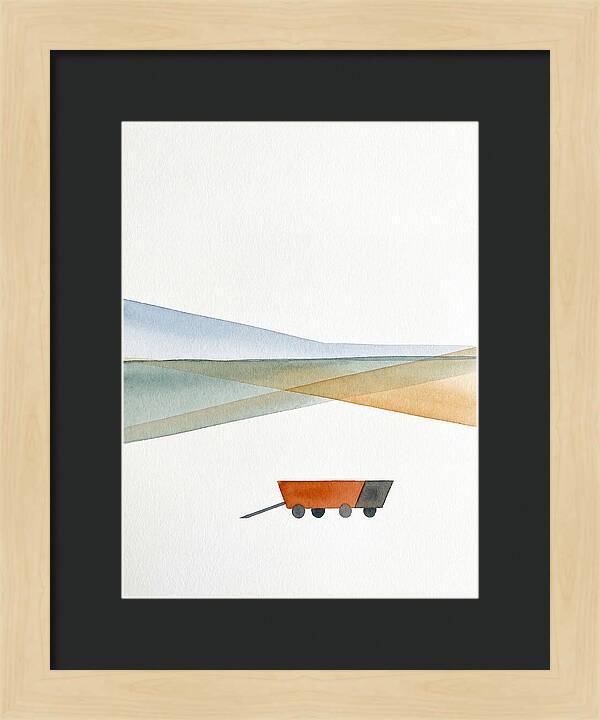 Wagon In Tranquil Landscape