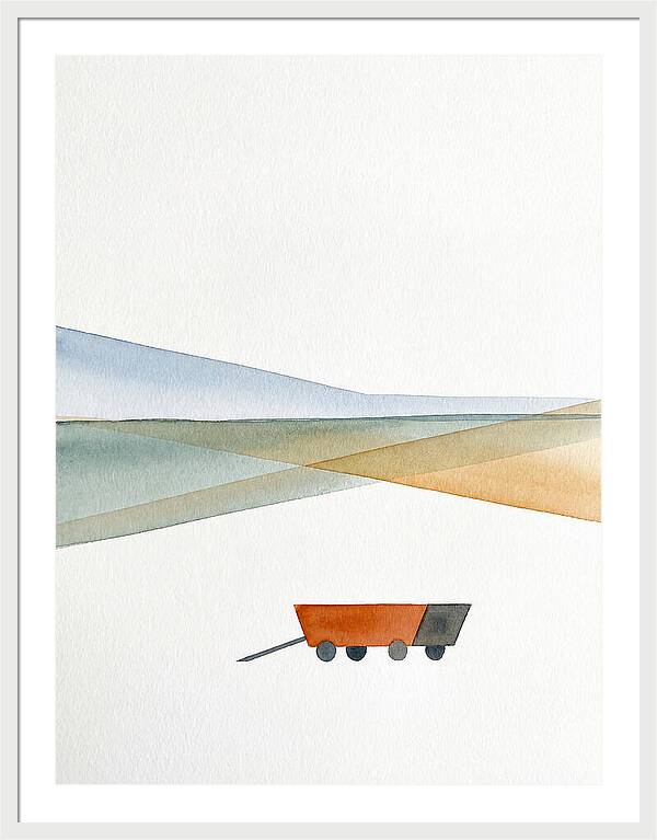 Wagon In Tranquil Landscape