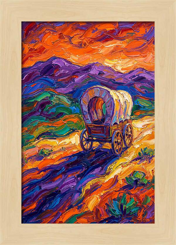 Wagon Journey Through Vibrant Landscape