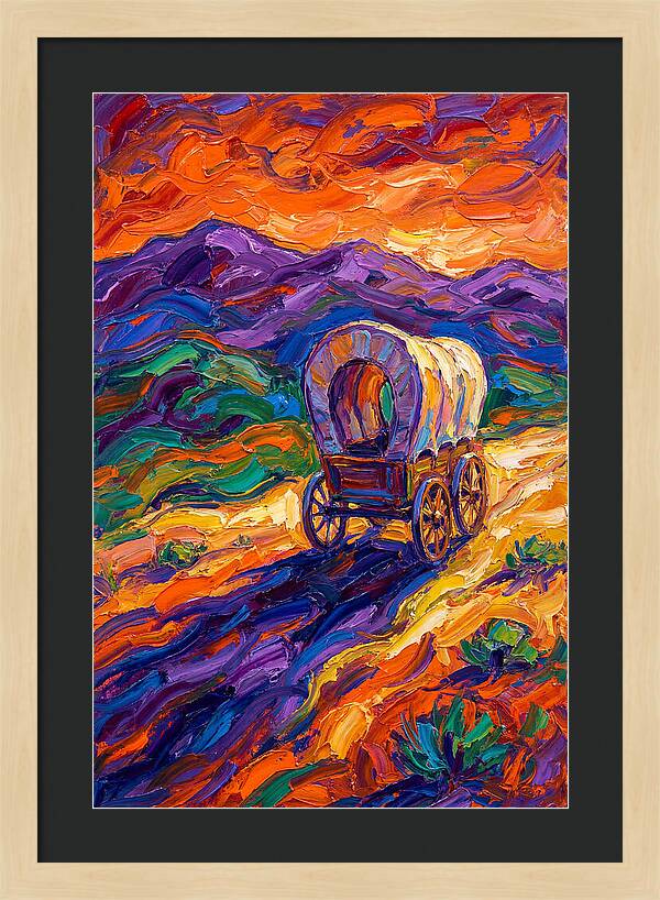 Wagon Journey Through Vibrant Landscape