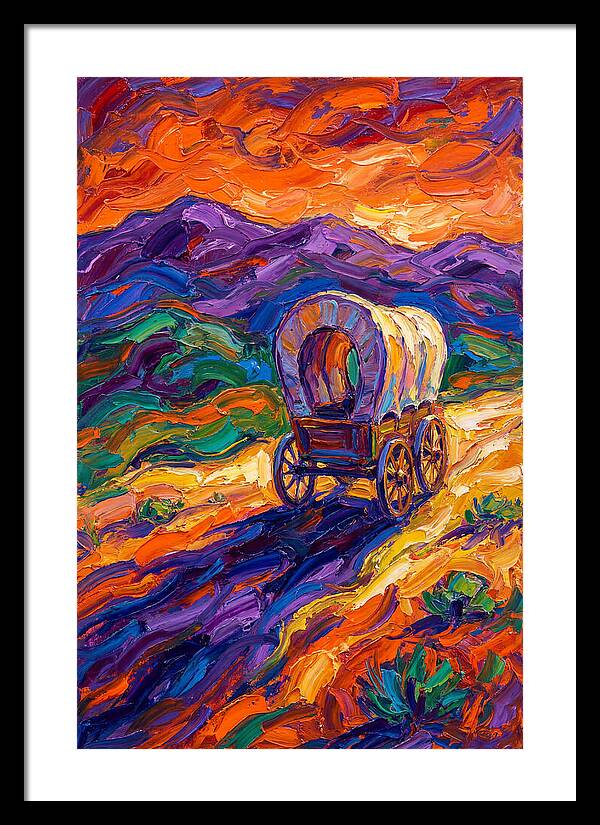 Wagon Journey Through Vibrant Landscape