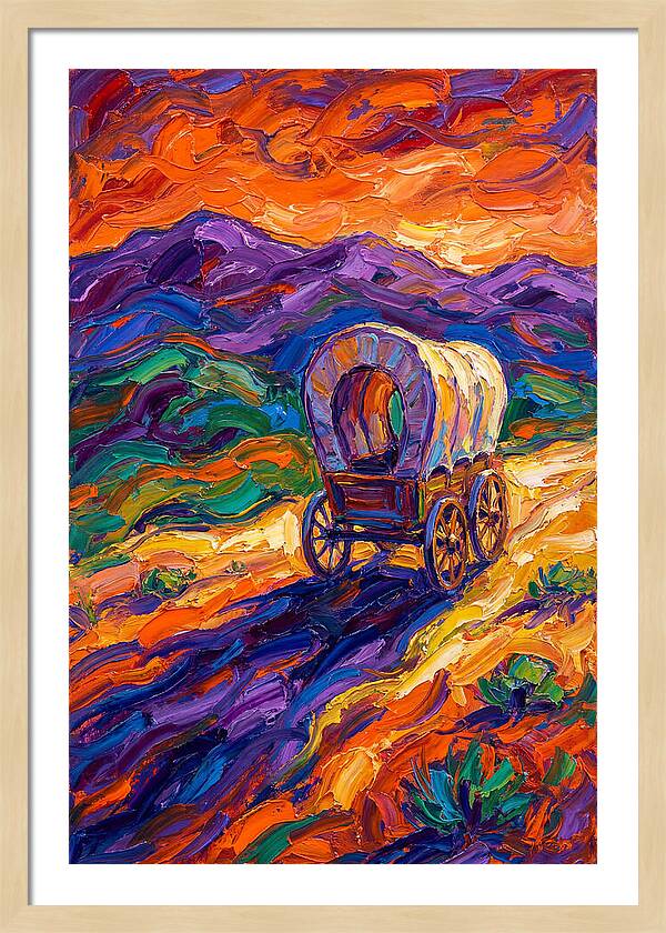 Wagon Journey Through Vibrant Landscape