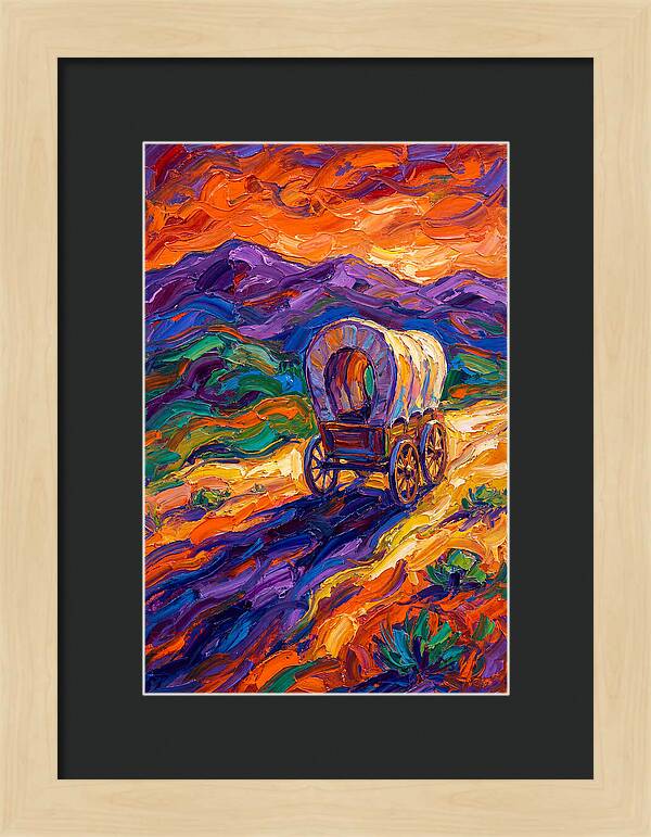 Wagon Journey Through Vibrant Landscape