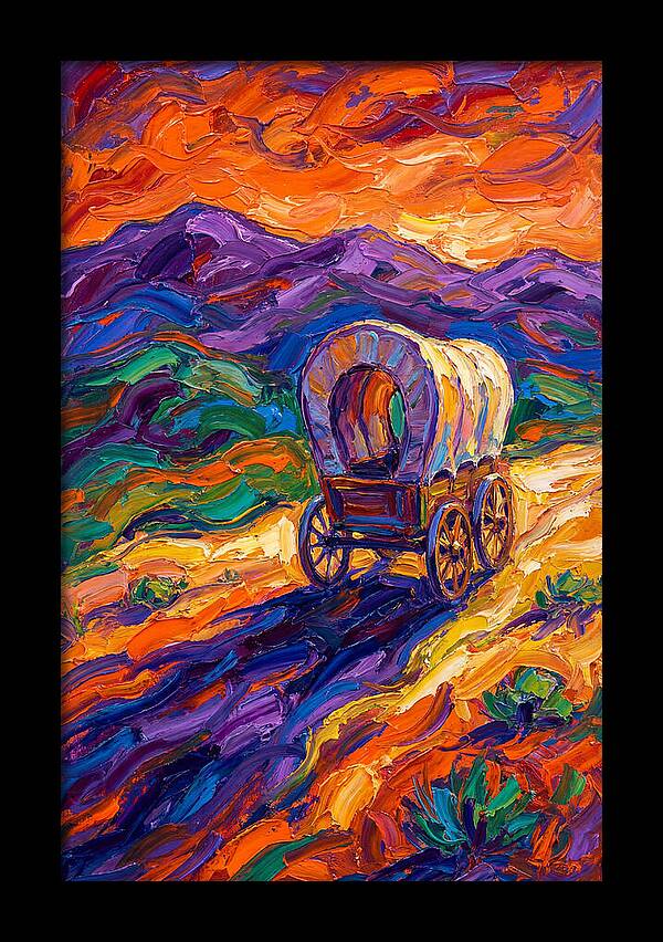 Wagon Journey Through Vibrant Landscape