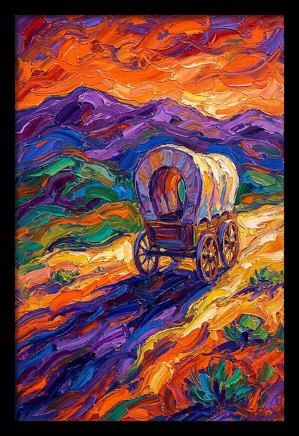 Wagon Journey Through Vibrant Landscape