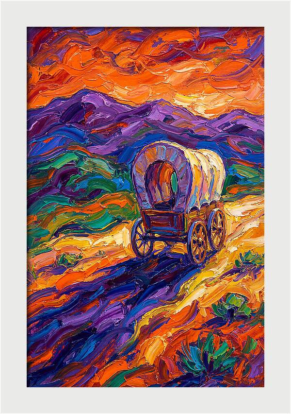 Wagon Journey Through Vibrant Landscape