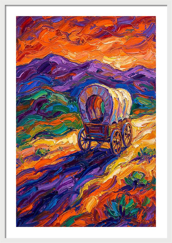 Wagon Journey Through Vibrant Landscape