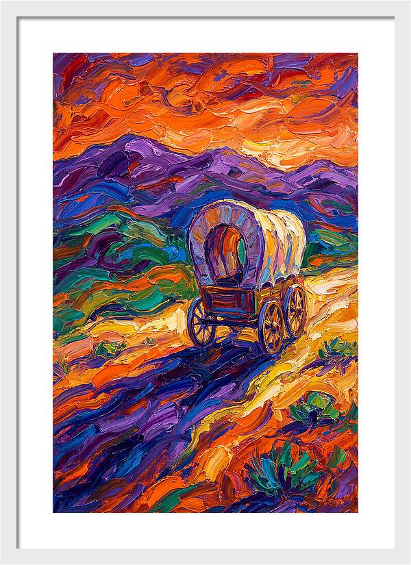 Wagon Journey Through Vibrant Landscape