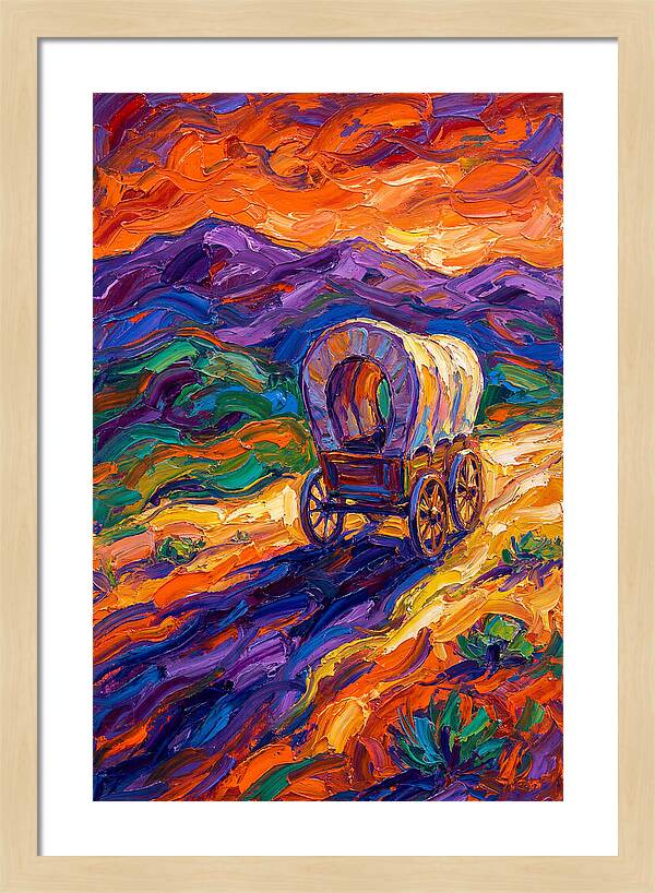 Wagon Journey Through Vibrant Landscape