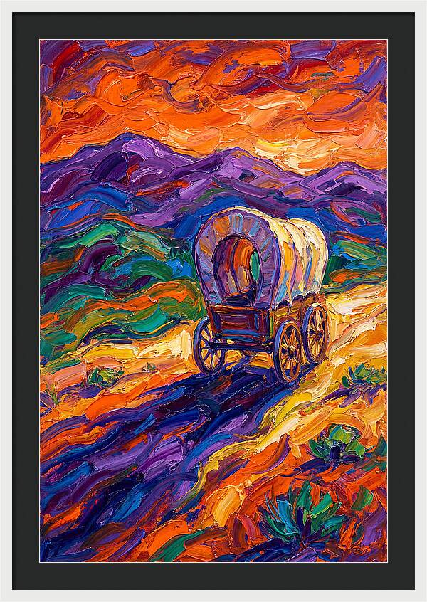 Wagon Journey Through Vibrant Landscape