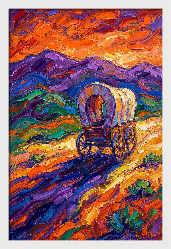 Wagon Journey Through Vibrant Landscape