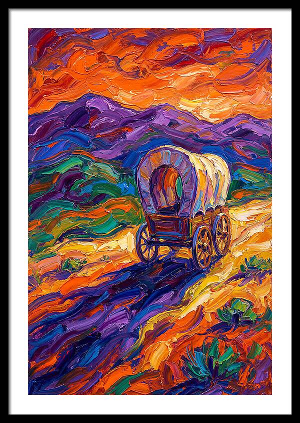 Wagon Journey Through Vibrant Landscape