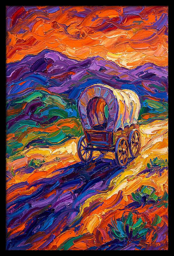 Wagon Journey Through Vibrant Landscape