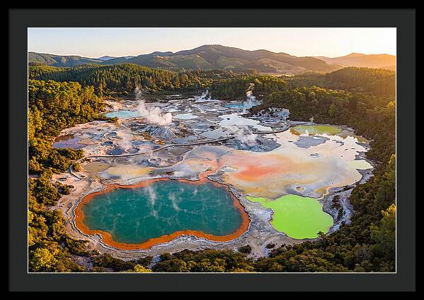 Wai O Tapu Thermal Wonderland Aerial View