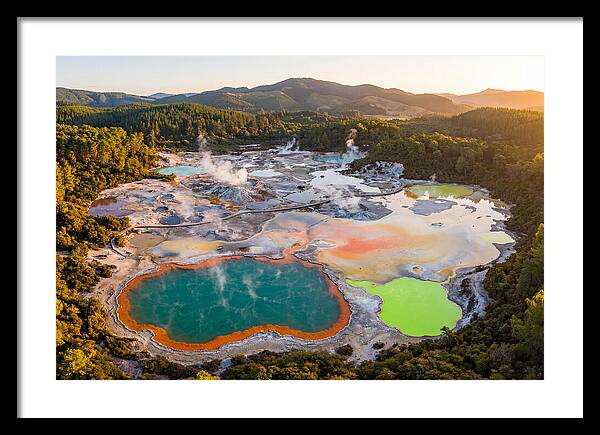 Wai O Tapu Thermal Wonderland Aerial View