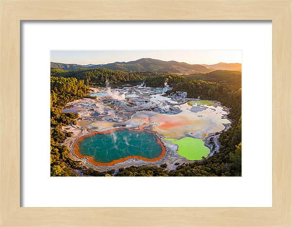 Wai O Tapu Thermal Wonderland Aerial View