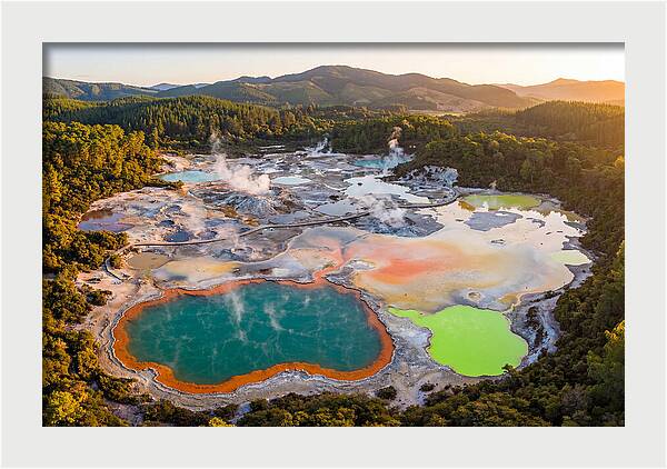 Wai O Tapu Thermal Wonderland Aerial View