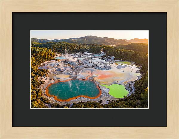 Wai O Tapu Thermal Wonderland Aerial View