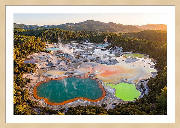 Wai O Tapu Thermal Wonderland Aerial View