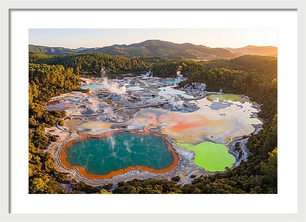 Wai O Tapu Thermal Wonderland Aerial View