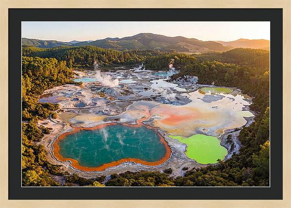 Wai O Tapu Thermal Wonderland Aerial View