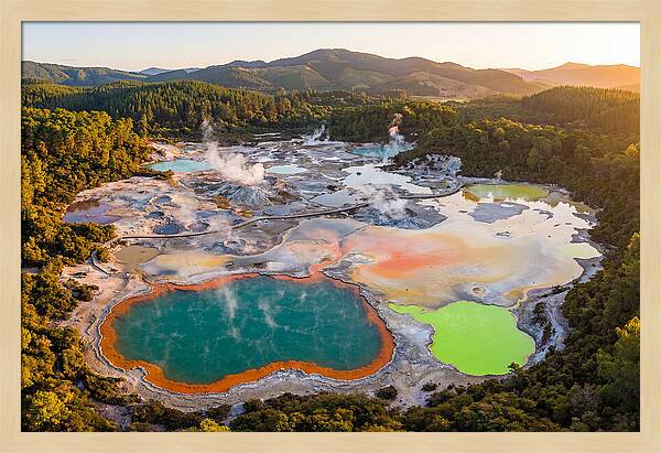 Wai O Tapu Thermal Wonderland Aerial View