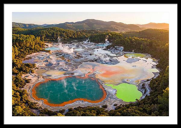 Wai O Tapu Thermal Wonderland Aerial View