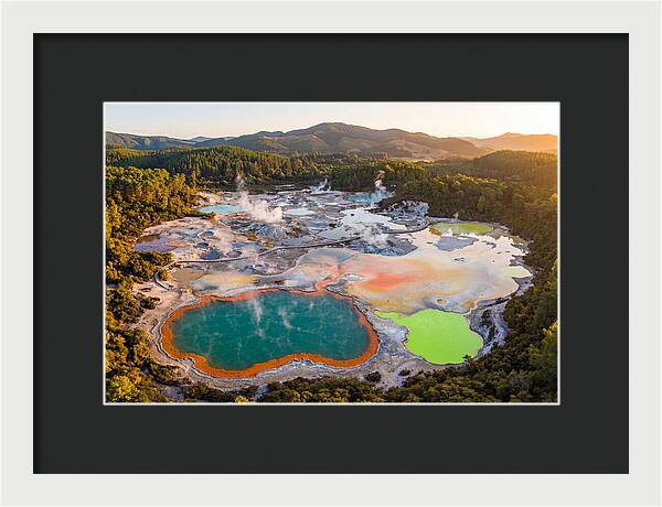 Wai O Tapu Thermal Wonderland Aerial View