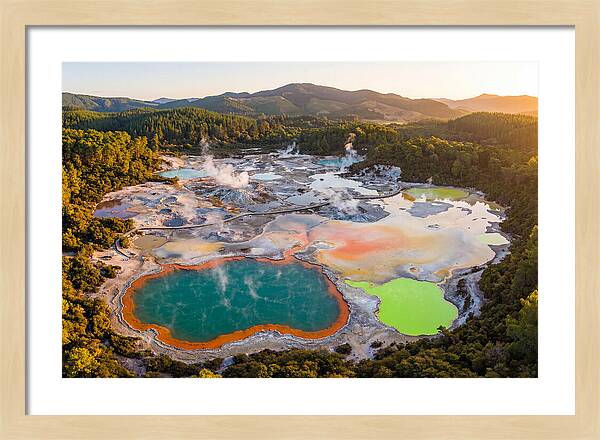 Wai O Tapu Thermal Wonderland Aerial View