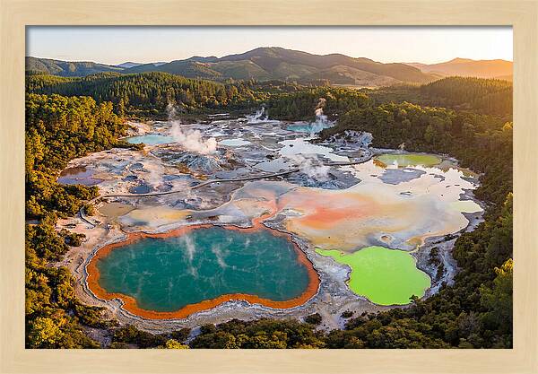 Wai O Tapu Thermal Wonderland Aerial View