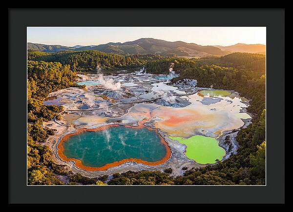 Wai O Tapu Thermal Wonderland Aerial View