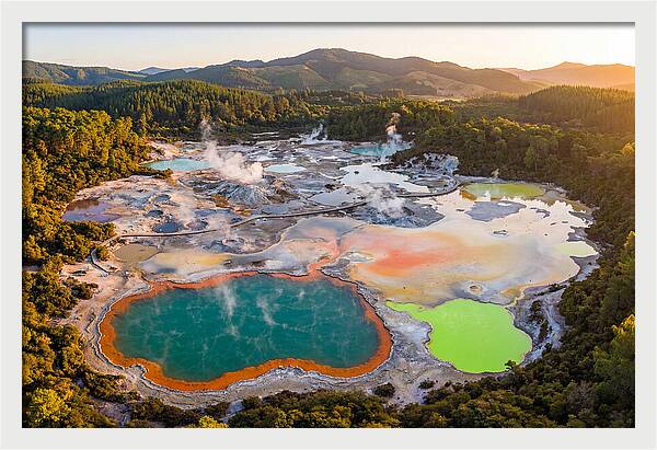 Wai O Tapu Thermal Wonderland Aerial View