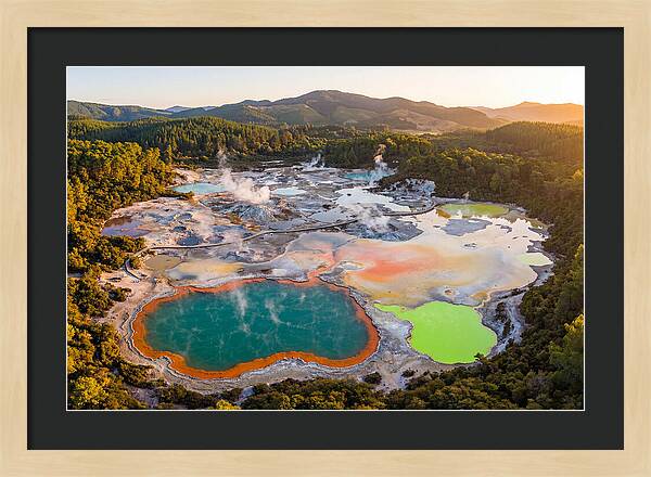 Wai O Tapu Thermal Wonderland Aerial View