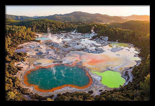 Wai O Tapu Thermal Wonderland Aerial View